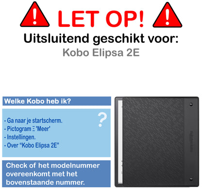 Kobo Elipsa 2E Trifold Bookcase Hoes - Zwart
