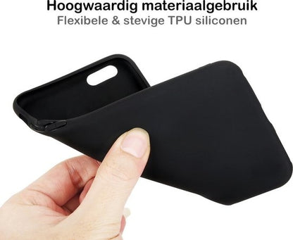 iPhone 7/8/SE 2020 Hoesje Siliconen Backcover Lichtgewicht - Zwart