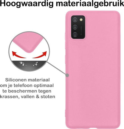 Samsung A02s Hoesje Siliconen Backcover Lichtgewicht - Lichtroze