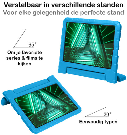 Lenovo Tab M10 FHD Plus 2nd Gen Kinderhoes Shockabsorberend Foam - Blauw