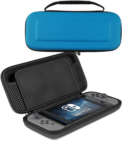 Nintendo Switch OLED Hard Cover Hoes met Spellen ruimte -Blauw