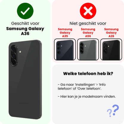 Samsung A36 Hoesje Geschikt voor Magsafe Backcover Shockproof - Transparant
