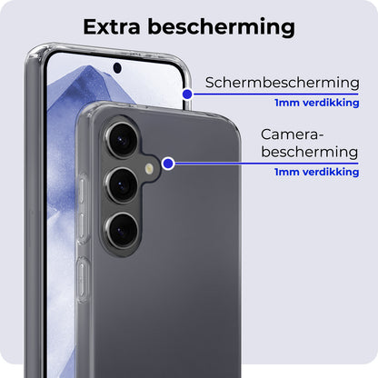 Samsung A55 Hoesje Siliconen Backcover Lichtgewicht - Transparant