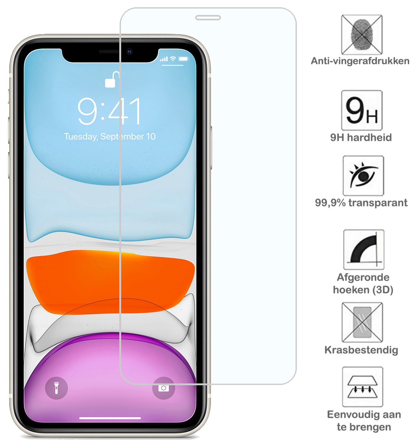 iPhone 11 Pro Screenprotector Volledige Dekking Tempered Glass