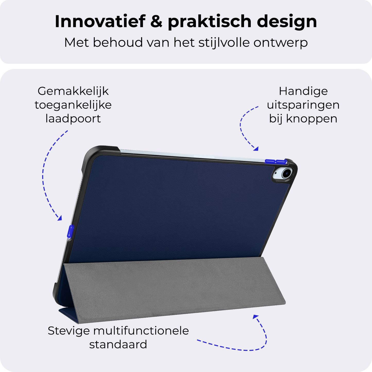 iPad Air 2024 (11 inch) Hoesje Book Case - Donkerblauw