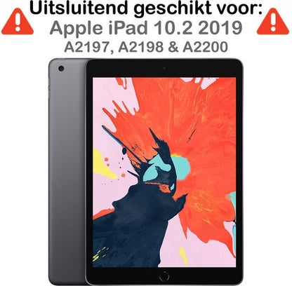 iPad 10.2 2019 Toetsenbord Hoes met Uitneembaar toetsenbord - Lichtroze
