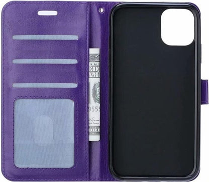 iPhone 11 Hoesje Book Case Kunstleer - Paars