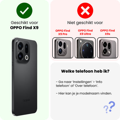 OPPO Find X9 Hoesje Shockproof Backcover Siliconen - Transparant