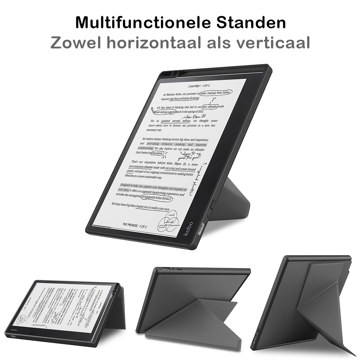 Kobo Elipsa 2E Trifold Hoesje - Grijs