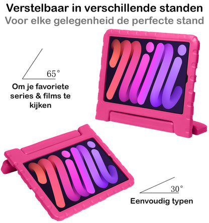 iPad Mini 6 Hoesje Kids Cover Bumper - Roze