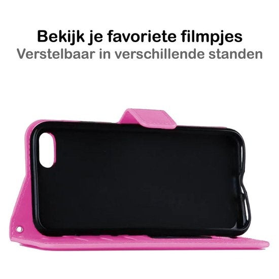 iPhone SE 2020 Hoesje Book Case Kunstleer - Lichtroze