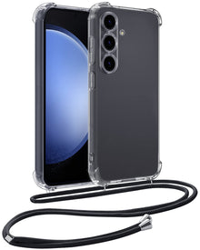 Samsung S23 FE Hoesje met Koord Backcover Shockproof - Transparant