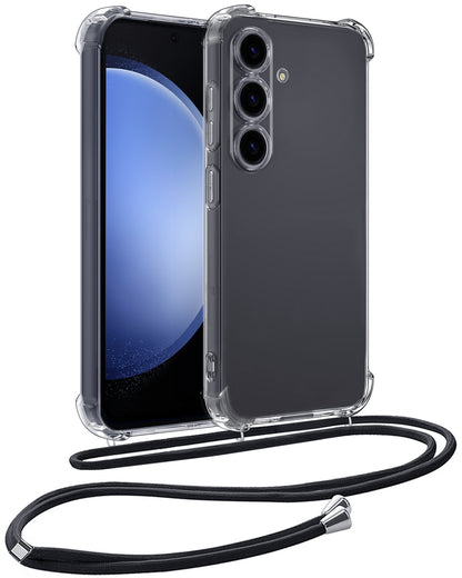 Samsung S23 FE Hoesje met Koord Backcover Shockproof - Transparant