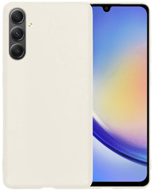 Samsung A34 Hoesje Siliconen Backcover Lichtgewicht - Wit