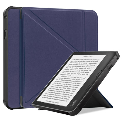 Kobo Libra 2 Trifold Bookcase Hoes - Donkerblauw