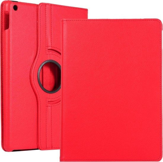 iPad 10.2 2019 Hoesje 360ðð Draaibare Book Case Kunstleer - Rood