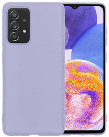 Samsung A23 Hoesje Siliconen Backcover Lichtgewicht - Lila