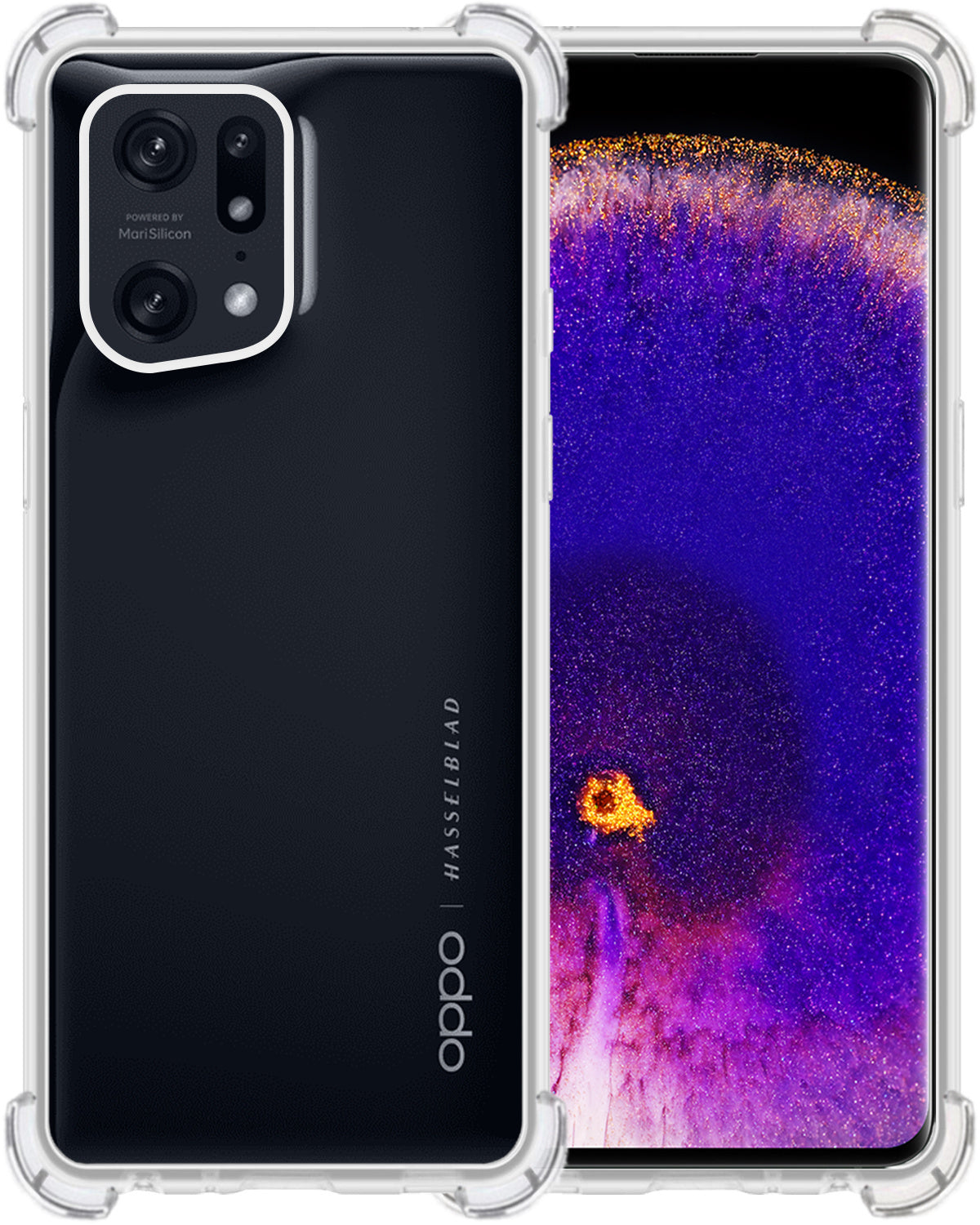 OPPO Find X5 Pro Hoesje Shock Proof Siliconen - Transparant