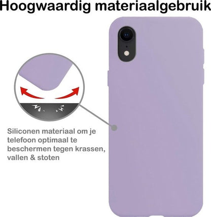 iPhone XR Hoesje Siliconen Backcover Lichtgewicht - Lila