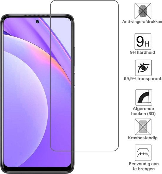 Xiaomi Mi 10T Lite Screenprotector Tempered Glass