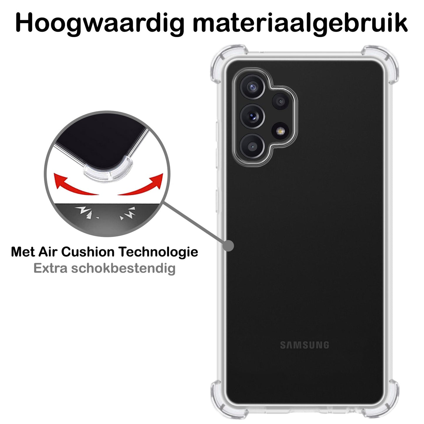 Samsung A13 4G Hoesje Shock Proof Siliconen - Transparant