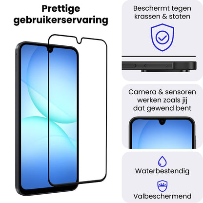 Samsung A17 Screenprotector Gehard Glas - Full Screen