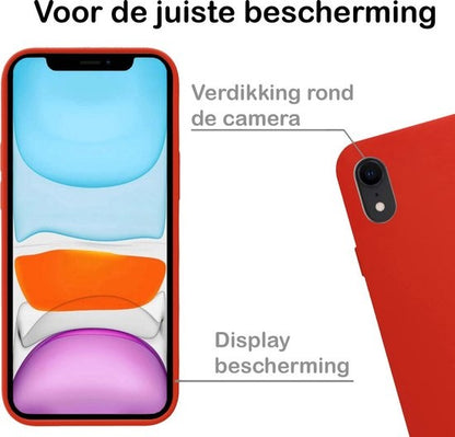 iPhone XR Hoesje Siliconen Backcover Lichtgewicht - Rood