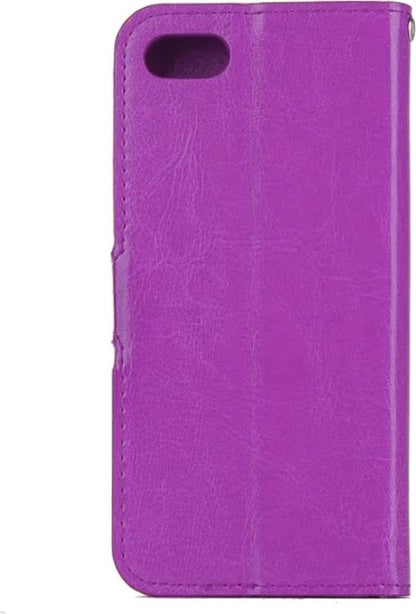 iPhone 7 Hoesje Bookcase Cover met Kaarthouder - Paars