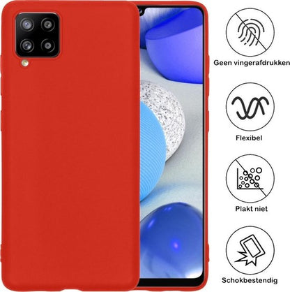 Samsung A42 Hoesje Siliconen Backcover Lichtgewicht - Rood