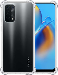 OPPO A74 5G Hoesje Shockproof Backcover Siliconen - Transparant