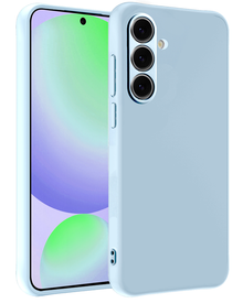 Samsung S24 FE Hoesje Siliconen Backcover Lichtgewicht - Lichtblauw