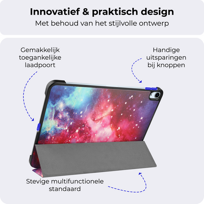iPad Air 2024 / 2025 (11 inch) Trifold Bookcase Hoes - Galaxy