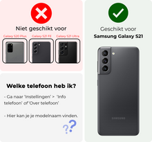 Samsung S21 Hoesje Bookcase Cover Uitneembaar - Zwart