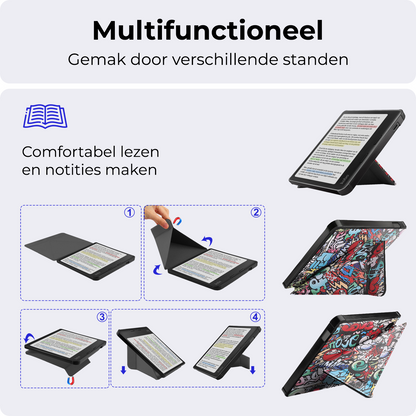 Kobo Libra Colour Trifold Bookcase Hoes - Graffity