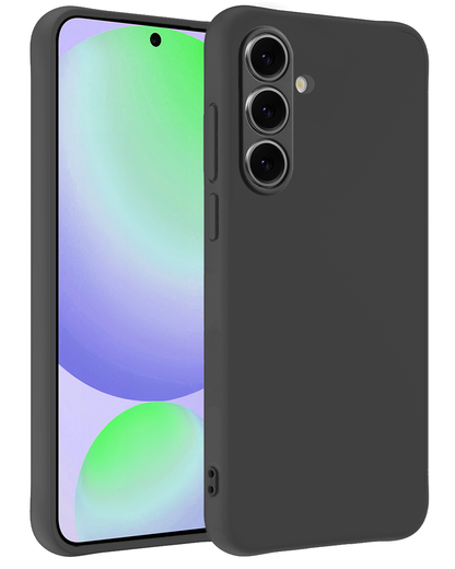 Samsung S24 FE Hoesje Siliconen Backcover Lichtgewicht - Zwart