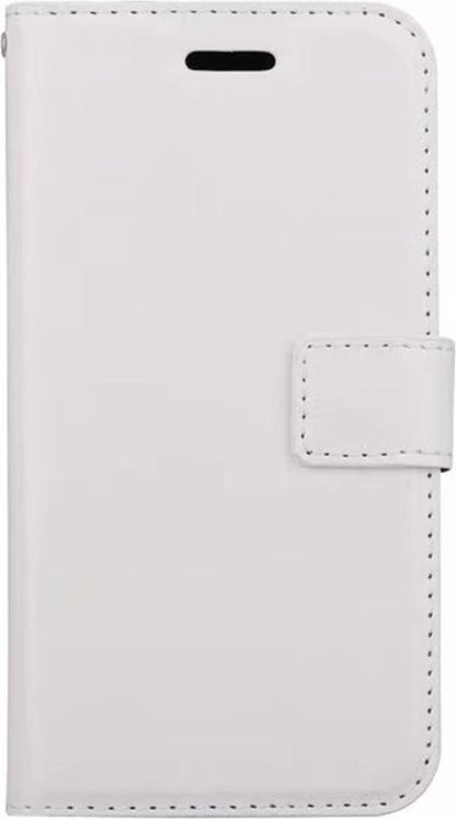 iPhone Xs Hoesje Bookcase Cover met Kaarthouder - Wit