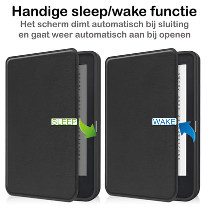 Kobo Clara 2E Bookcase Hoes Shockabsorberend - Zwart