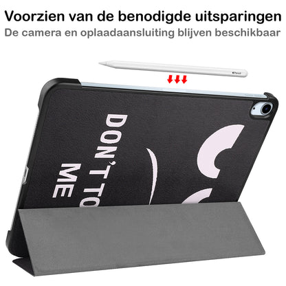 iPad Air 2022 Trifold Bookcase Hoes - Don't Touch Me