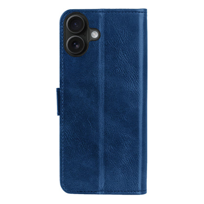 iPhone 16 Plus Hoesje Bookcase Cover met Kaarthouder - Donkerblauw