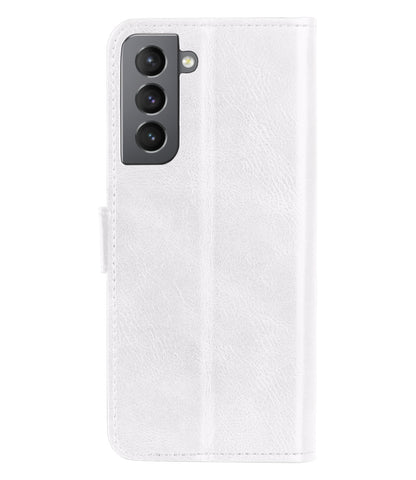 Samsung S21 FE Hoesje Bookcase Cover met Kaarthouder - Wit