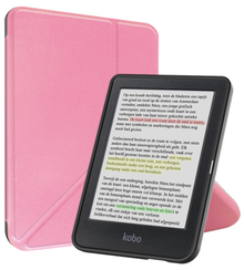 Kobo Clara Colour Trifold Bookcase Hoes - Roze