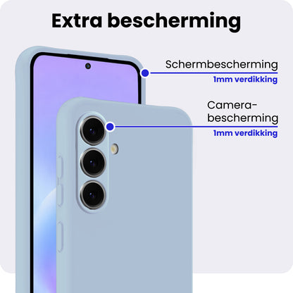 Samsung A57 Hoesje Siliconen Backcover Lichtgewicht - Lichtblauw