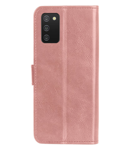Samsung A03s Hoesje Bookcase Cover met Kaarthouder - Rosé goud
