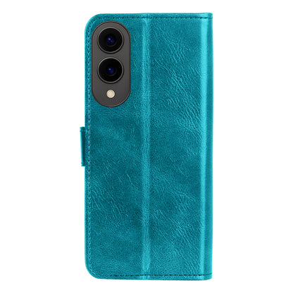 Samsung S25 Edge Hoesje Bookcase Cover met Kaarthouder - Turquoise