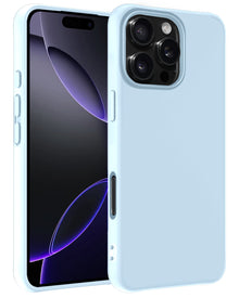 iPhone 16 Pro Max Hoesje Siliconen Backcover Lichtgewicht - Lichtblauw