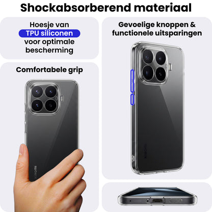 Xiaomi 17T Hoesje Siliconen Backcover Lichtgewicht - Transparant