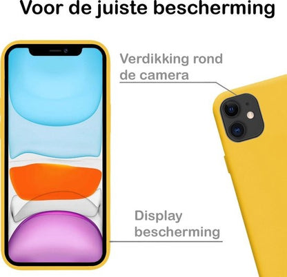 iPhone 11 Hoesje Siliconen Backcover Lichtgewicht - Geel