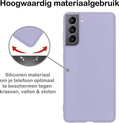 Samsung S21 Plus Hoesje Siliconen Backcover Lichtgewicht - Lila