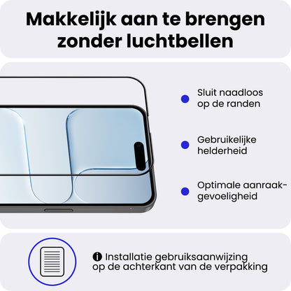 iPhone Air Screenprotector Gehard Glas met Installatieframe