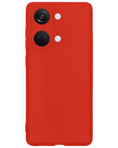 OnePlus Nord 3 Hoesje Siliconen Backcover Lichtgewicht - Rood